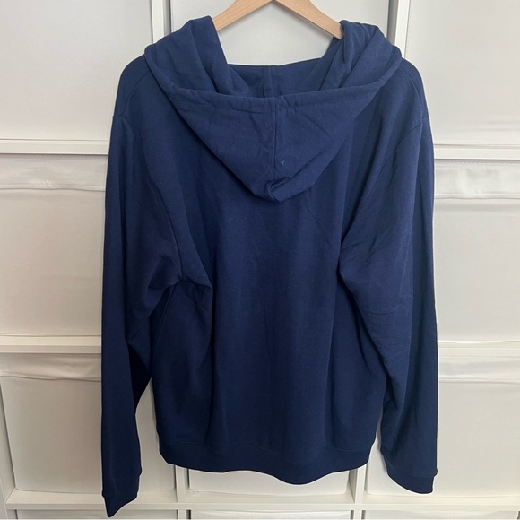 Hill House Teddy Zip Up Jacket in Navy - Picture 2 of 2